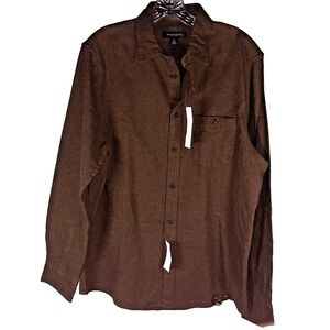 Treasure & Bond Men's Button-Down Shirt Size M  Rust Ardon Oil Wash, Long Sleeve